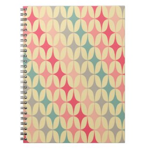 Carnet Géométrique rétro : Motif Vintage diagonal.