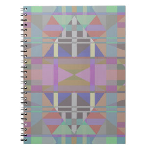 Carnet Géométrique vert violet rose