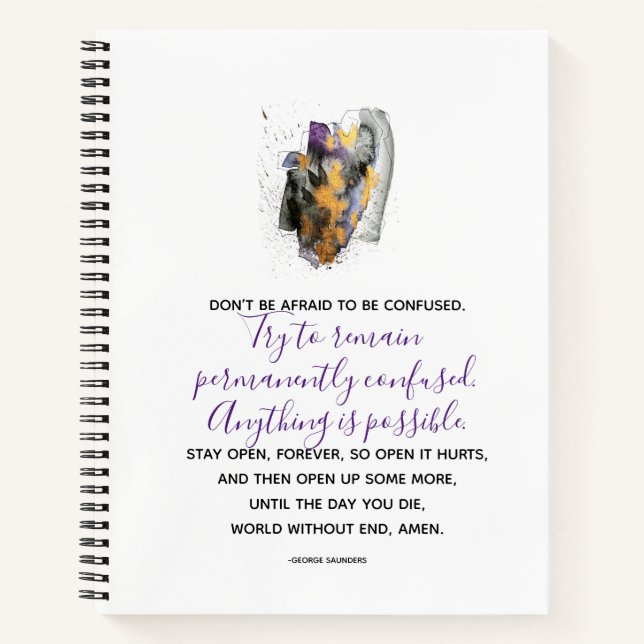 Carnet George Saunders cite (Devant)