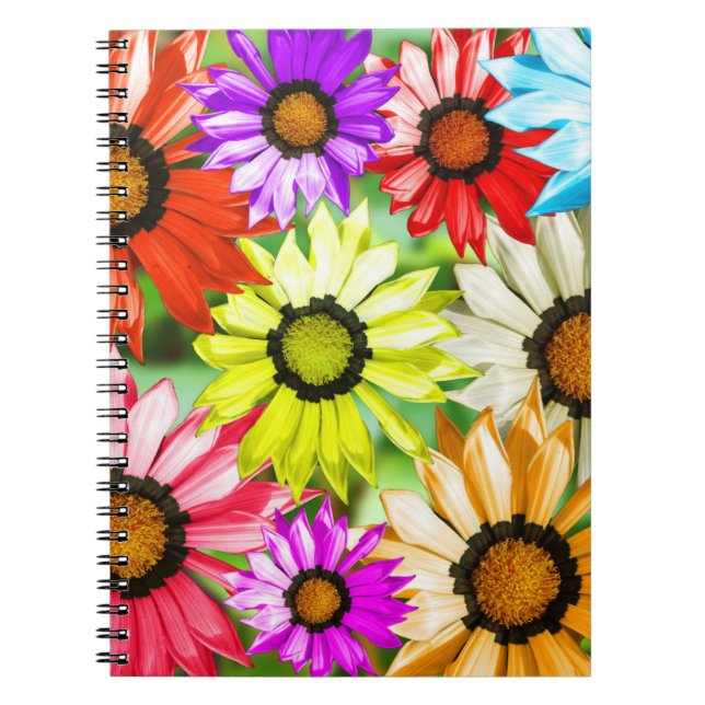 Carnet Gerbera fleurs colorées (Devant)