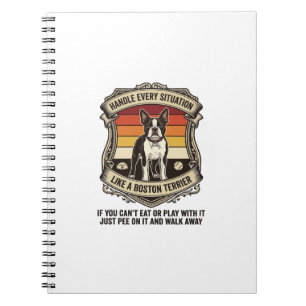Carnet Gérer chaque situation Boston Terrier Chien Couche