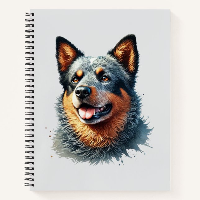 Carnet German Shepherd Watercolor Portrait  (Devant)