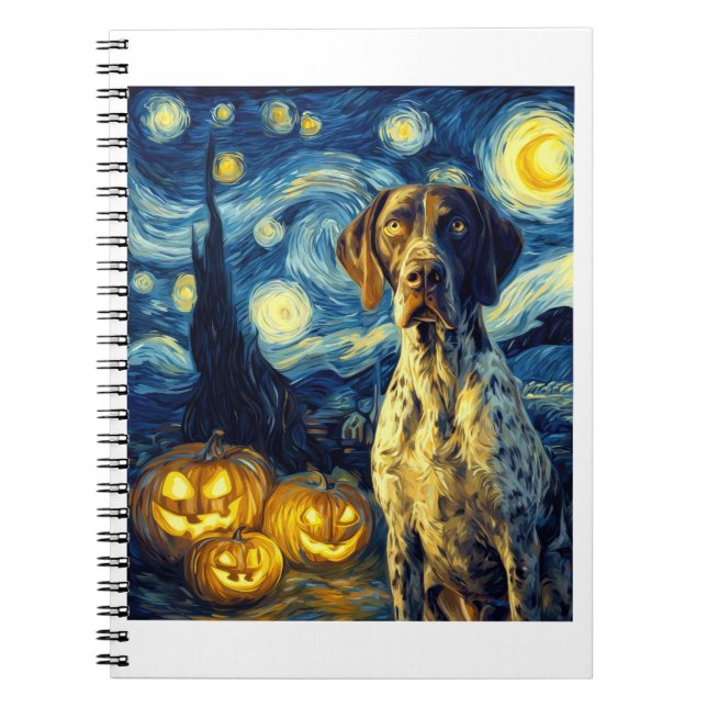 Carnet German Shorthaired Pointer 1 Chien Mignon Hallowee (Devant)