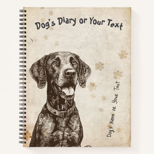 Carnet German Shorthaired Pointer's Diary (Devant)