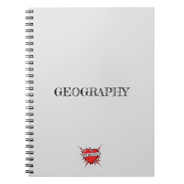 Carnet Gertrude Heart Gray (Devant)