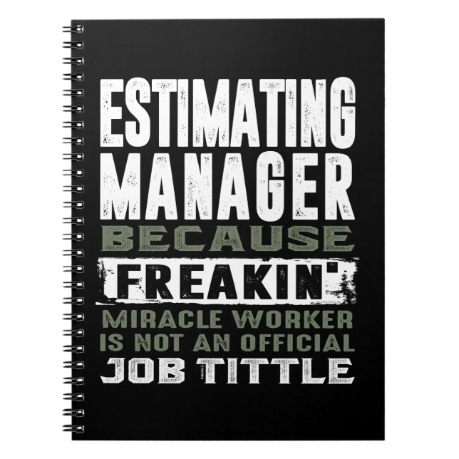 Carnet Gestionnaire d'estimation (Devant)