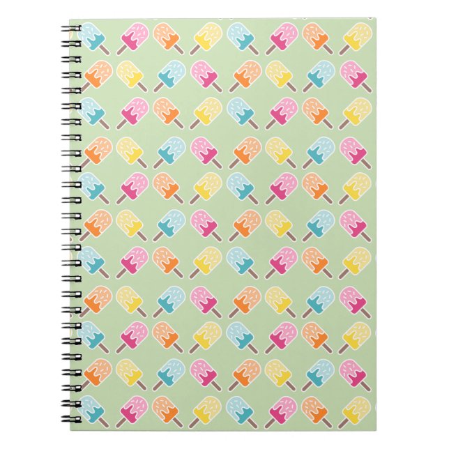Carnet Ghiacciolo - Colorful Popsicle Motif (Devant)