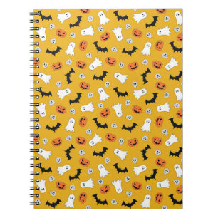 Carnet Ghost, Citrouille, Crâne, Bats