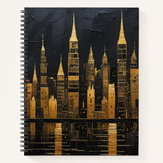 Carnet Gilded Midnight Skyline