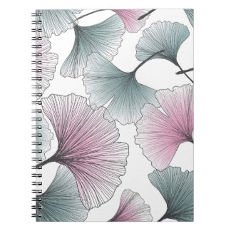 Carnet Gingko biloba dessiné à la main.