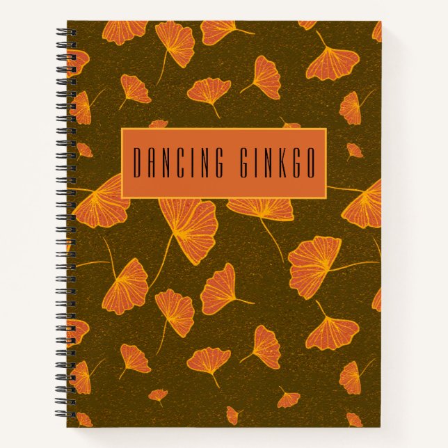 Carnet ginkgo dansant (Devant)