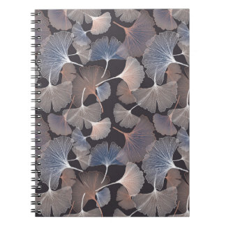 Carnet Ginkgo feuilles : élégant motif naturel.