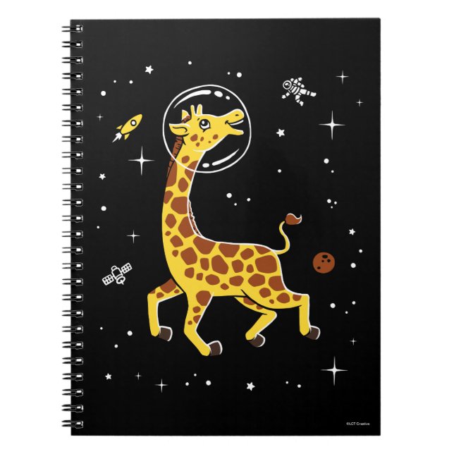 Carnet Girafe Animaux Dans L'Espace (Devant)