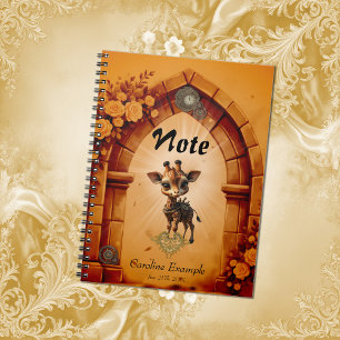 Carnet Girafe de bébé en steampunk-dessin animé