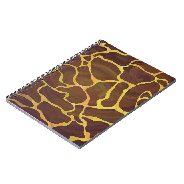 Carnet Girafe Imprimé Marron et Jaune (Côté gauche)
