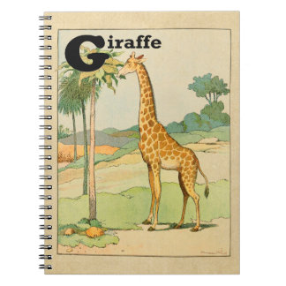 Carnet Giraffe dans le désert