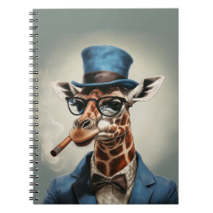 Carnet Giraffe en haut du chapeau et de la veste