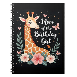 Carnet Giraffe Maman de l'Anniversaire fille jumelée fami