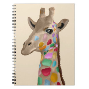 Carnet Giraffe multicolore