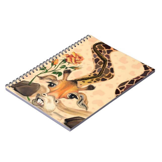 Carnet Giraffe romantique - Gentleman - Drôle (Côté gauche)