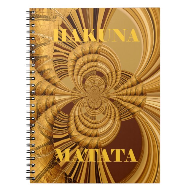 Carnet Giraffe Safari Hakuna Matata tissé souvenir art (Devant)