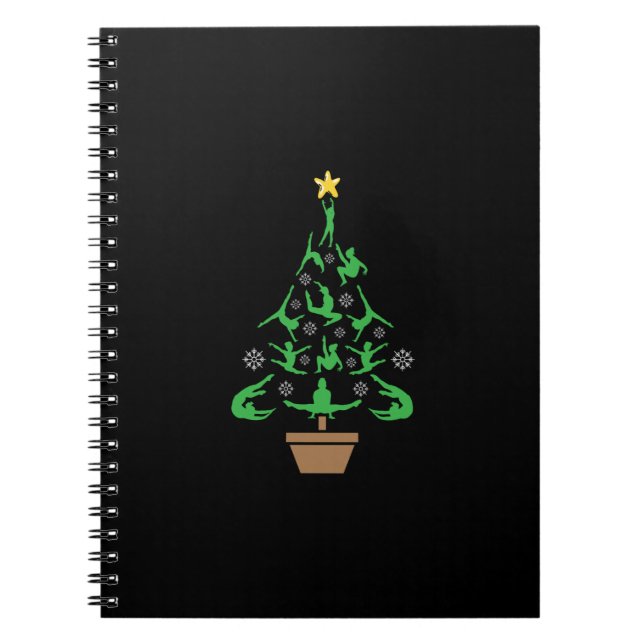 Carnet Girls Gymnastique Arbre de Noël (Devant)