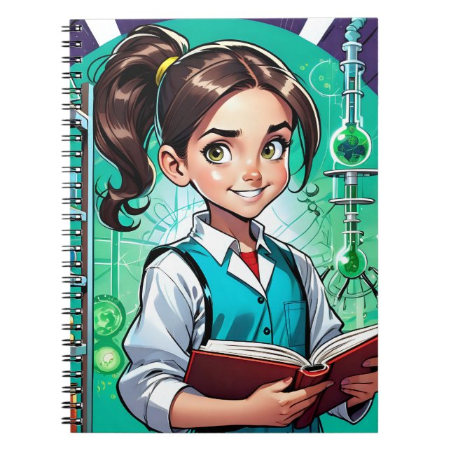 Carnet Girls Love Science! (Devant)