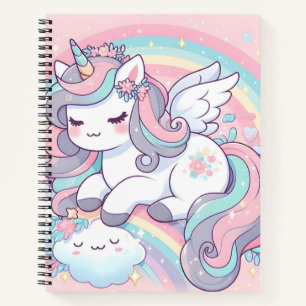 Carnet Girls mignonne Rainbow Unicorn