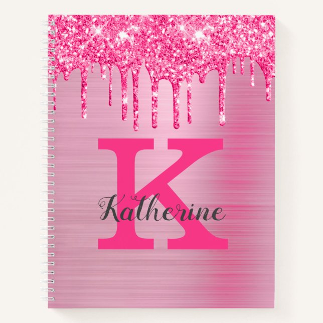 Carnet Girly Rose Parties scintillant Drivers Chic Glam M (Devant)