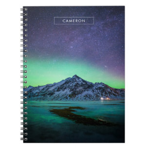 Carnet Glace et neige Aurora Borealis Voie Lactée Islan