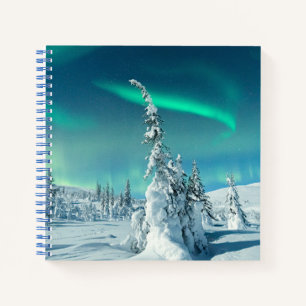 Carnet Glace et neige Northern Lights, Laponie, Finland