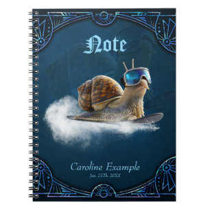 Carnet Glacière que le reste, l'escargot de snowboard.