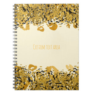 Carnet Glam Cheetah Elegant de la Jungle Exotique Or & No