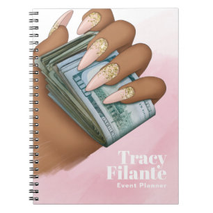 Carnet Glam Chic rose et or Millionaire Mindset