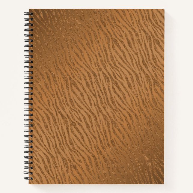 Carnet Glam de Parties scintillant Brown poster de animal (Devant)