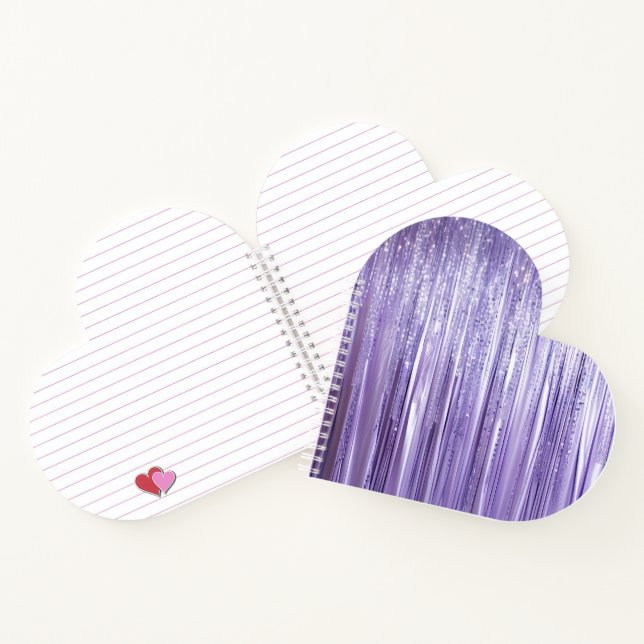 Carnet Glam Girly Lavender Tinsel Stripes (Intérieur)