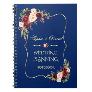 Carnet Glam Parties scintillant or Blush Wedding planner 