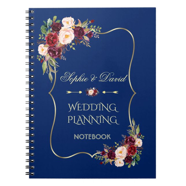 Carnet Glam Parties scintillant or Blush Wedding planner  (Devant)