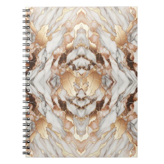 Carnet Glam Rose Gold Luxueux Marbre tendance (Devant)