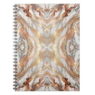 Carnet Glam Rose Gold Luxueux Tendance Marbre Papillon
