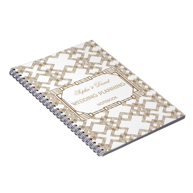 Carnet Glam White Gold Great Gatsby 1920 Wedding planner (Côté Droit)