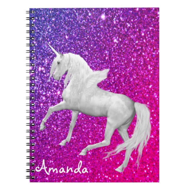 Carnet Glamme violet monochrome rose (Devant)