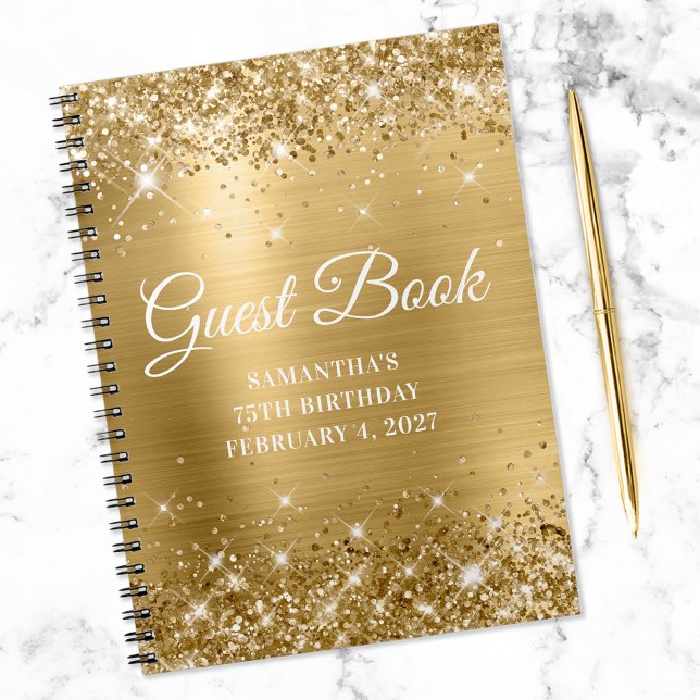 Carnet Glittery Gold et White 75e anniversaire (Créateur téléchargé)