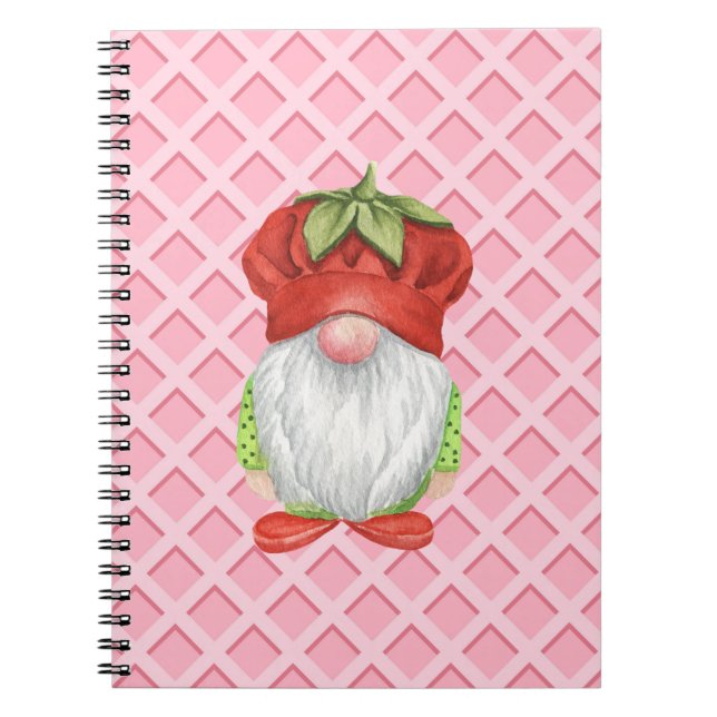 Carnet Gnome fraise (Devant)
