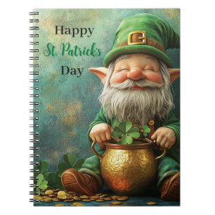 Carnet Gnome Leprechaun et Pot of Gold St. Patrick's Day