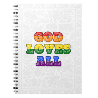 Carnet "God Loves All" Gay/LGBTQIA+/Queer Christian Pride