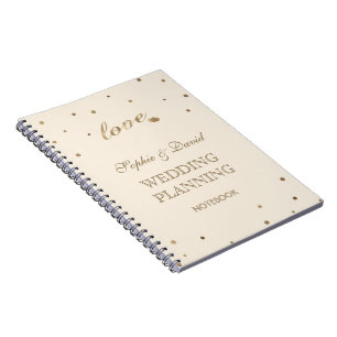 Carnet Gold Confetti Love Champagne Wedding planner