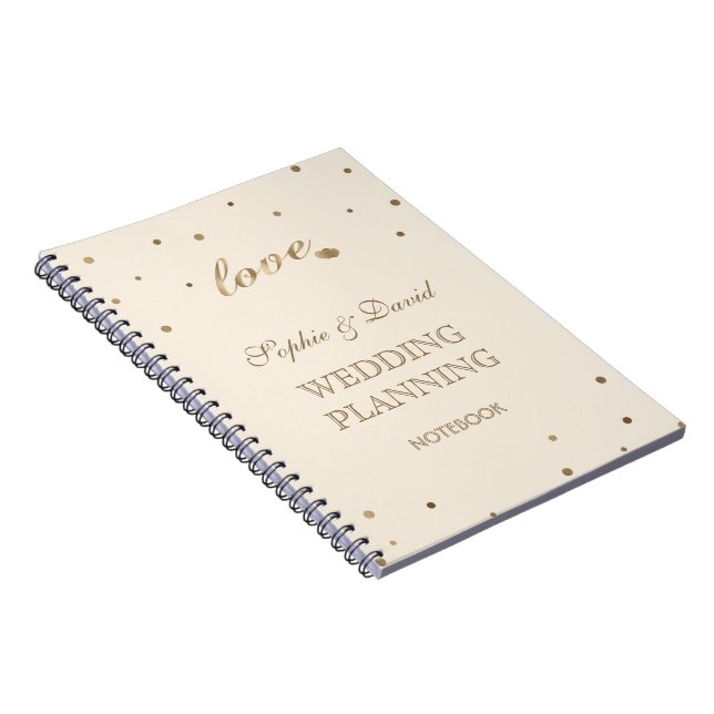 Carnet Gold Confetti Love Champagne Wedding planner (Côté Droit)