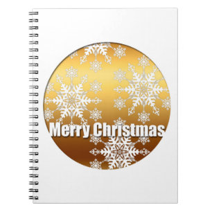Carnet Gold Joyeux Noël Snowflakes -