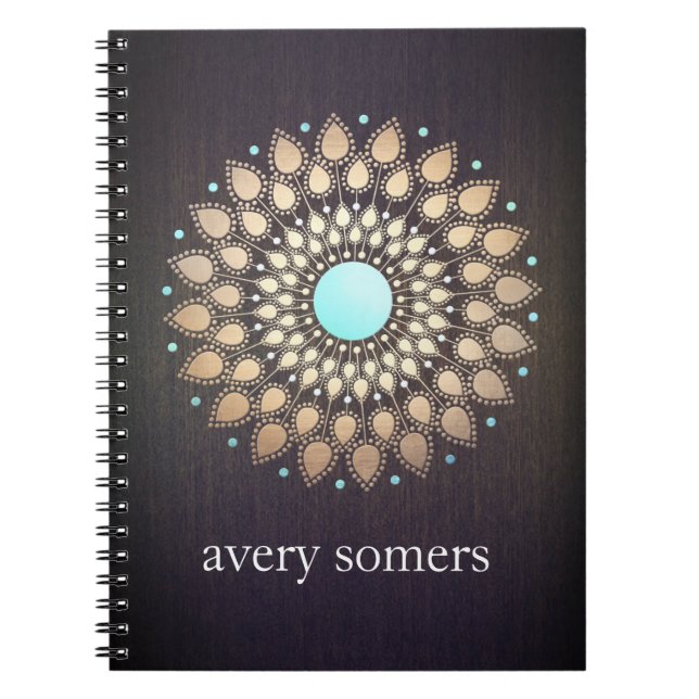 Carnet Gold Lotus Yoga and Meditation Teacher Wellness (Devant)